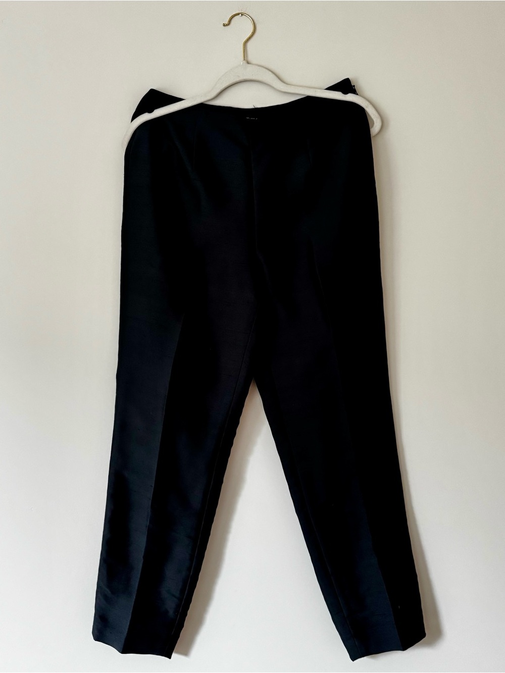 Vintage Ann Taylor 100% Silk Pleated Ankle Trousers, Black – Women’s Size 6